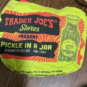 Trader Joe's Pickle in a Jar Bag - Yellow